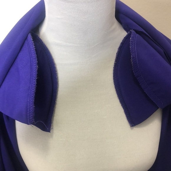 Chaus petites size 8 blue button paced should blouse - Picture 11 of 13